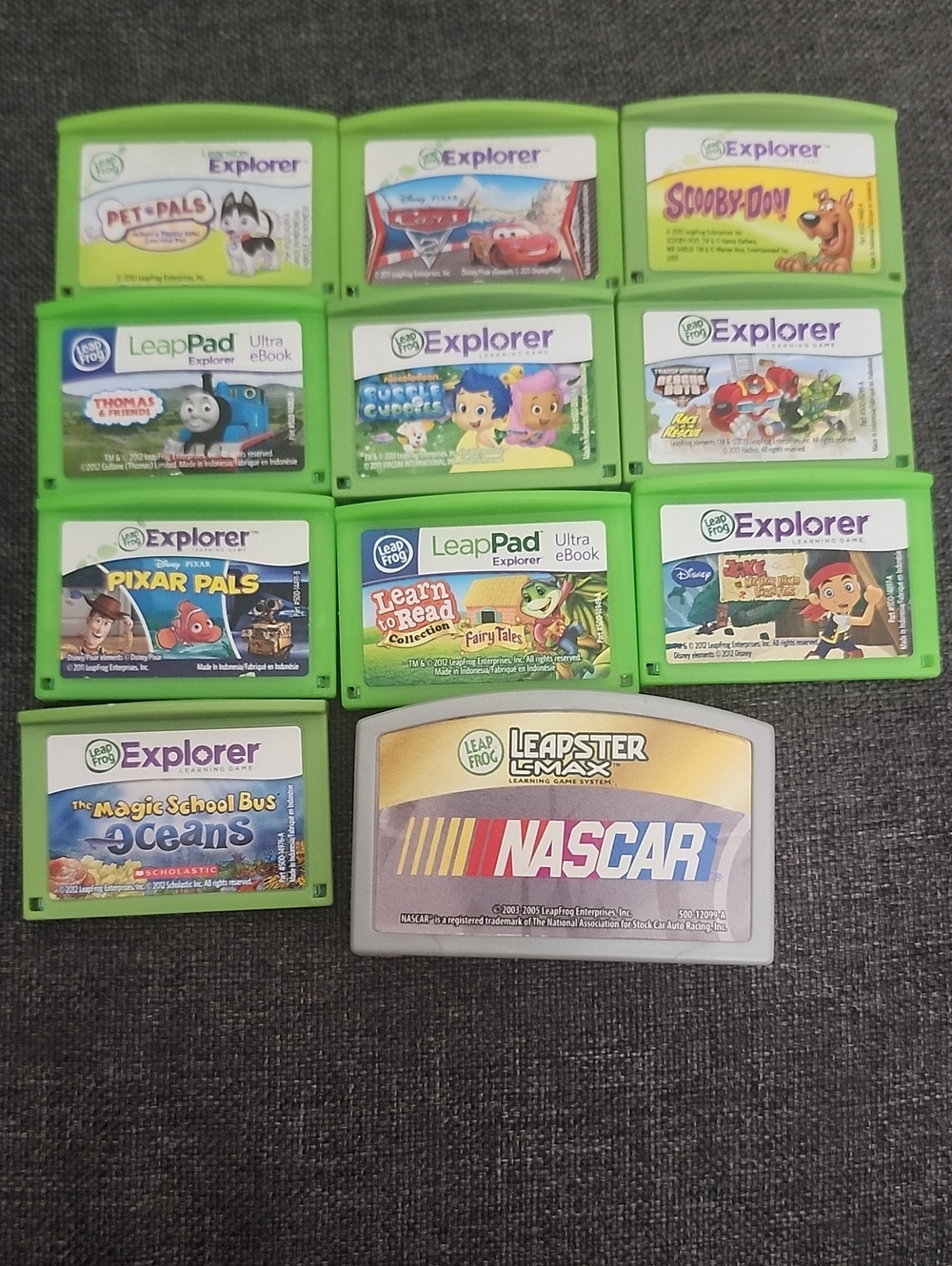 Leap Frog 11 Pieces Lot Learning Games